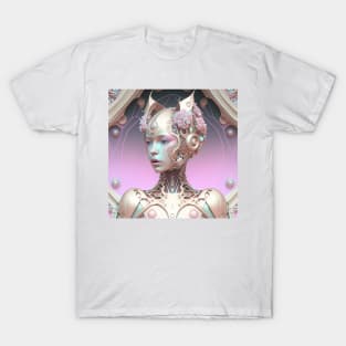 Portrait in Pastel Colors of A Fractal Robot T-Shirt